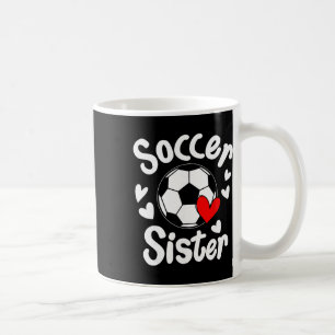 Soccer Sister Heart Big Sister Little Swing Brothe Coffee Mug
