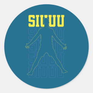 Soccer Siuuu Soccer Player Football Classic Round Sticker