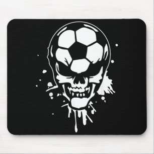 Soccer Skeleton Funny Player Halloween Skull Mouse Pad
