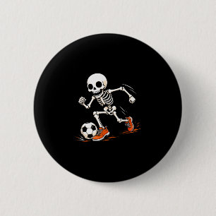 Soccer skeleton halloween costume boys kids  6 cm round badge