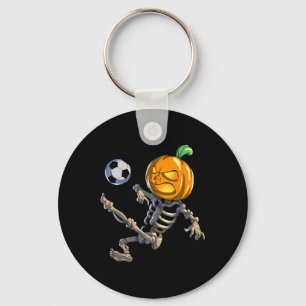 Soccer Skeleton Halloween Men Boys Soccer Hallowee Key Ring