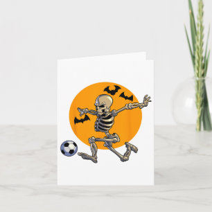 Soccer Skeleton Halloween Men Boys Soccer Player H Card