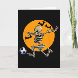 Soccer Skeleton Halloween Men Boys Soccer Player H Card
