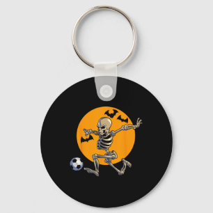 Soccer Skeleton Halloween Men Boys Soccer Player H Key Ring