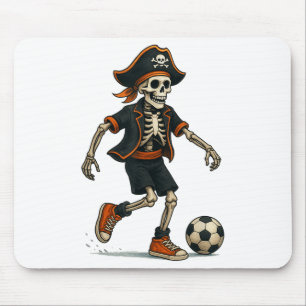 Soccer Skeleton Rate Halloween Men Boys Design  Mouse Pad