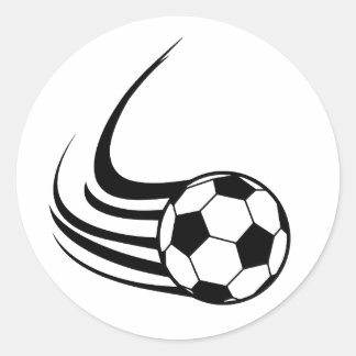 Soccer Speed Art Classic Round Sticker