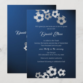 Soccer Sport Bar Mitzvah Invitation