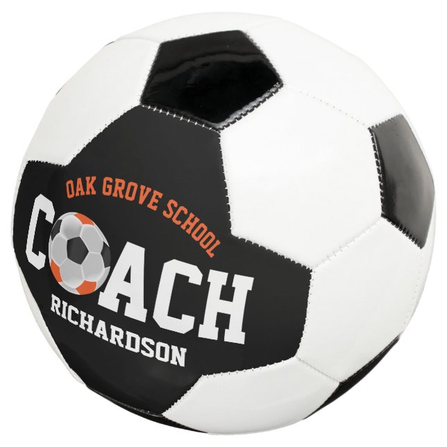 Soccer Sport Coach - Orange Soccer Ball (Three Quarter)