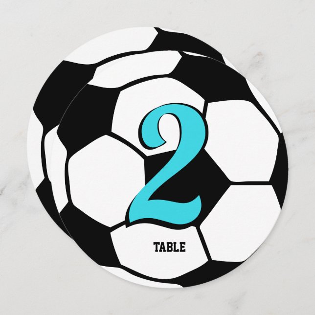 Soccer Sport Table Number (Front/Back)