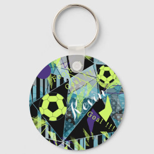 soccer sports ball game key ring