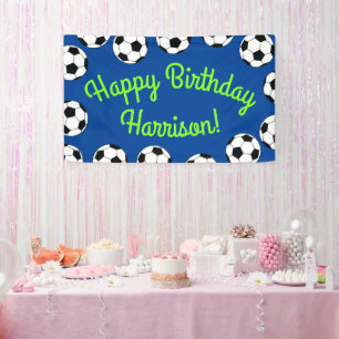 Soccer Sports Birthday Party Banner
