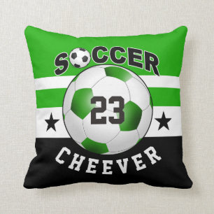 Soccer Sports Jersey Custom Name Number   green Cushion