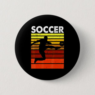 Soccer Sports Retro Vintage Soccer Player T Shirt  6 Cm Round Badge