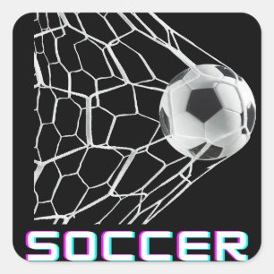 SOCCER  SQUARE STICKER