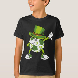 Soccer St Patricks Day Soccer Boy Dabbing Leprecha T-Shirt