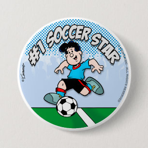 Soccer Star 7.5 Cm Round Badge