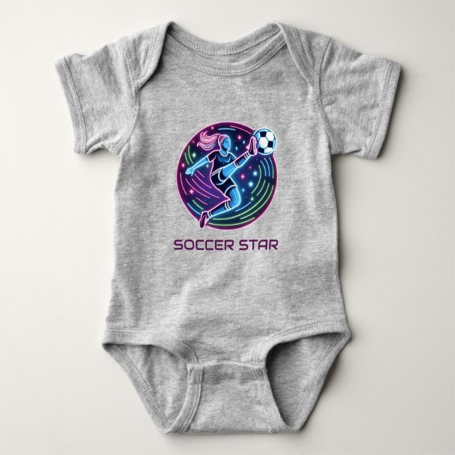 Soccer star baby bodysuit (Front)