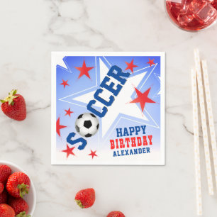 Soccer Star Birthday Party Napkin