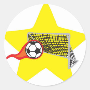 Soccer star!  Customisable: Classic Round Sticker