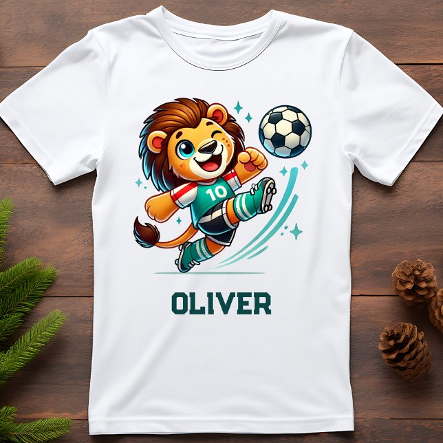 Soccer Star Cute Lion T-Shirt (Creator Uploaded)