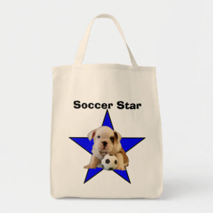 Soccer Star English Bulldog Puppy Light Bag