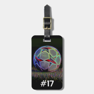 Soccer Stars Ball Graphic, Bag Tag
