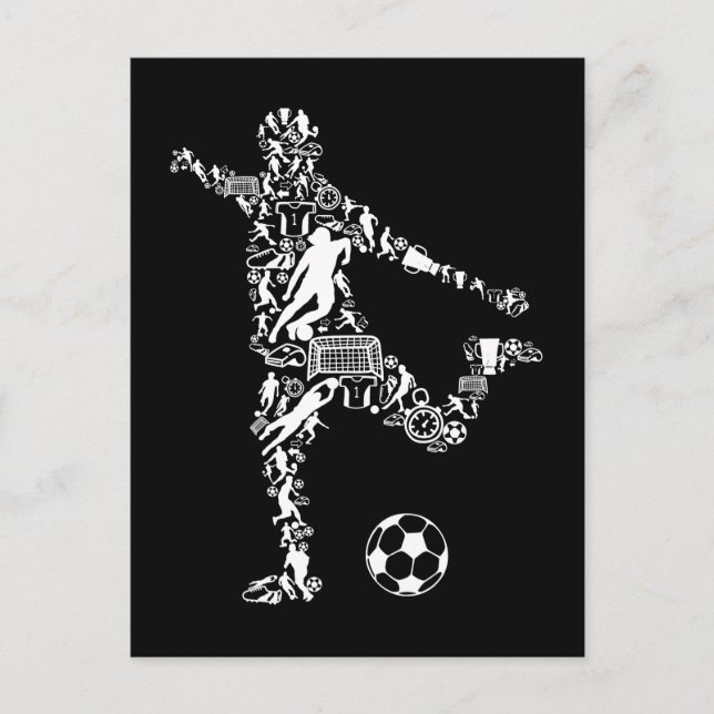 Soccer Symbols Scorer Soccer Player Postcard (Front)
