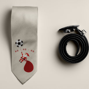 Soccer Team Coach Santa Christmas Monogrammed Tie
