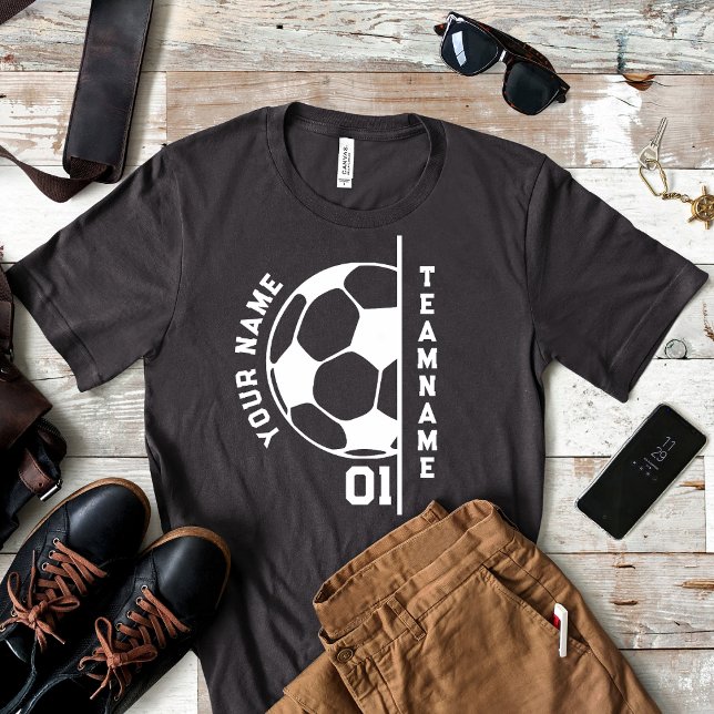 Soccer Team Mum Dad Player Name Football Player T-Shirt (Creator Uploaded)