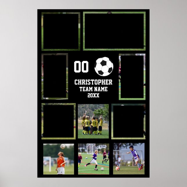 Soccer Team Name Photo Collage  Poster (Front)
