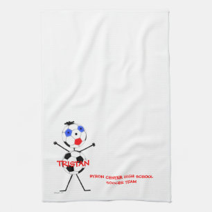 Soccer Team Player Tea Towel