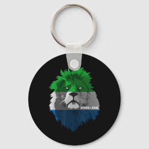 Soccer Team Sierra Leone National Pride Lion Flag  Key Ring