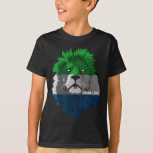 Soccer Team Sierra Leone National Pride Lion Flag T-Shirt