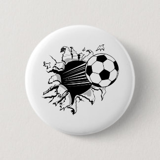 Soccer Tearout 6 Cm Round Badge