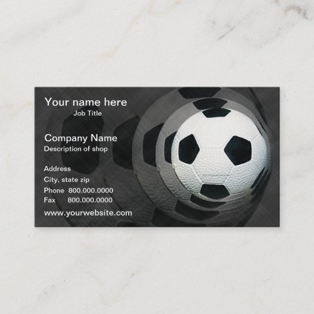 Soccer Template Business Card (Front)