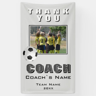 Soccer Thank you Coach Team Photo Banner