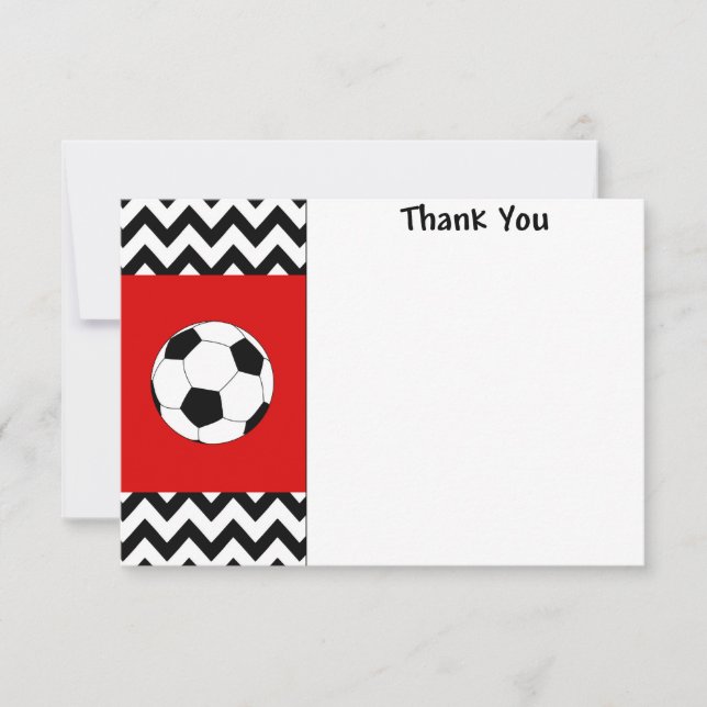 Soccer Thank you note cards (Front)