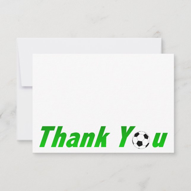 Soccer Thank you note cards (Front)