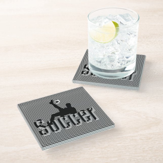 Soccer The Game, Glass Coaster (Angled)