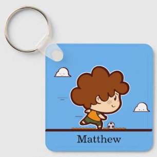 Soccer Theme Personalized Keychain Gift