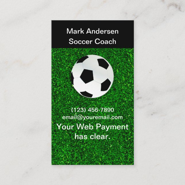 Soccer Theme Sports Food Expert l2 Business Card (Front)