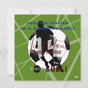 Soccer Themed Birthday Invitation HAMbWG