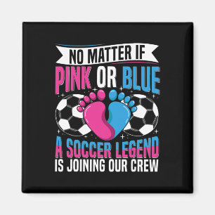 Soccer Themed Gender Reveal Party Design For A Soc Magnet