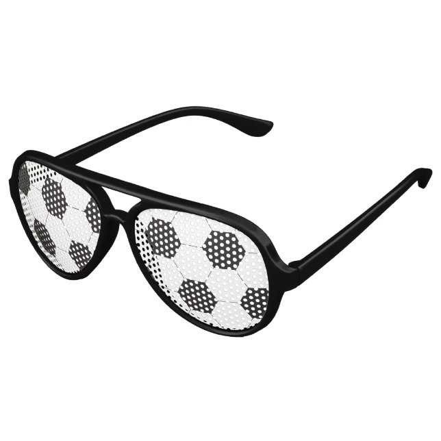 Soccer Themed Party Outfit Aviator Sunglasses (Angled)