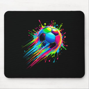 Soccer Tie Dye Colourful Soccer Ll Mouse Pad