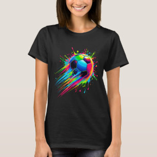Soccer Tie Dye Colourful Soccer Ll T-Shirt
