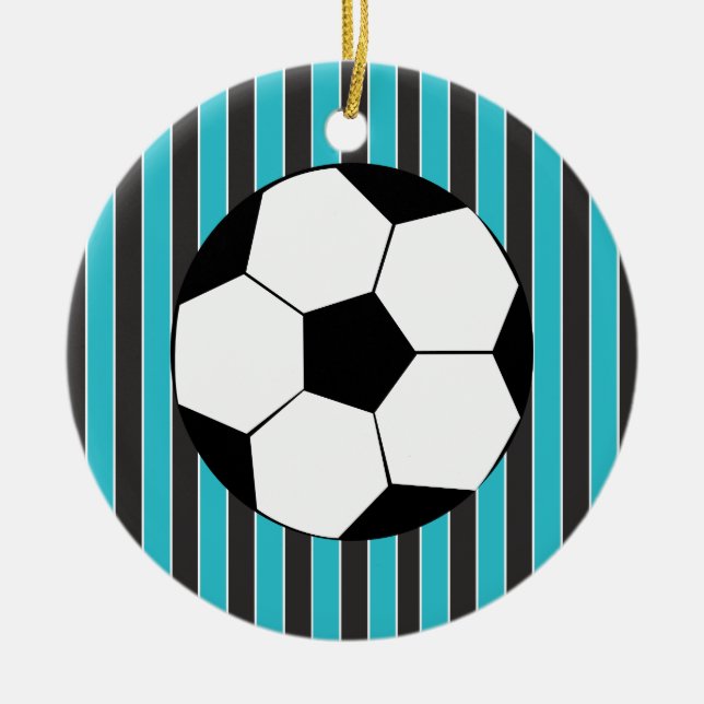 Soccer Time Ceramic Tree Decoration (Front)