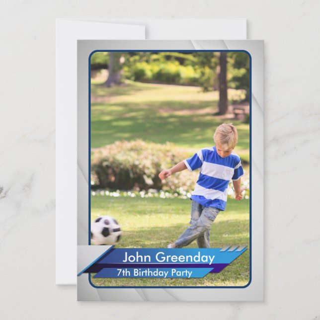 Soccer Trading Card Birthday Invitation (Front)