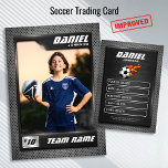 Soccer Trading Card, Graphite Sports Card<br><div class="desc">Soccer Card or European Football Trading Card <<>> This is the perfect gift to celebrate the achievements of a soccer player, a personalised collection card for a passionate soccer fan, or gift these cards to each team player and coach to be forever cherished as a memory. This unique sports trading...</div>
