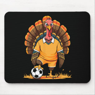 Soccer Turkey Pilgrim Thanksgiving Pumpkin Kids Bo Mouse Pad